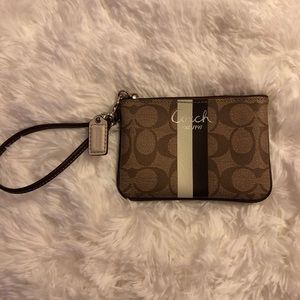 Brown coach wristlet